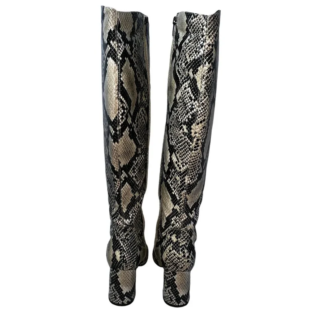 Like new Marc Fisher Snakeskin Print Faux Leather Boots Size 7 - Picture 9 of 10